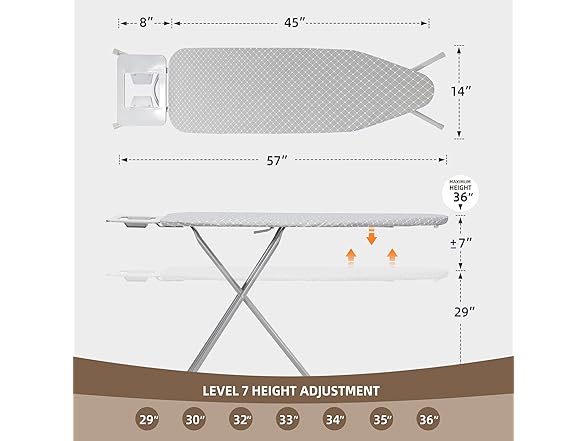 STO STO Ironing Board Full Size 45" x 14