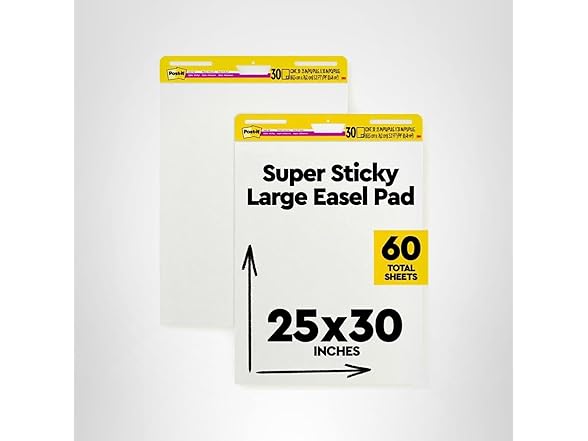 Post-it Super Sticky Easel Pad, 25 in x 30 in