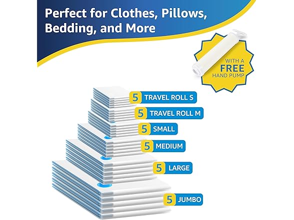 Simple Deluxe 30Pk Vacuum Storage Bags