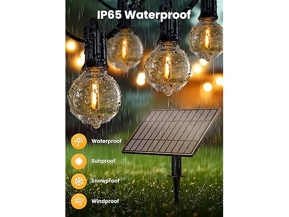 Brightown 58FT 26LED Solar String Lights