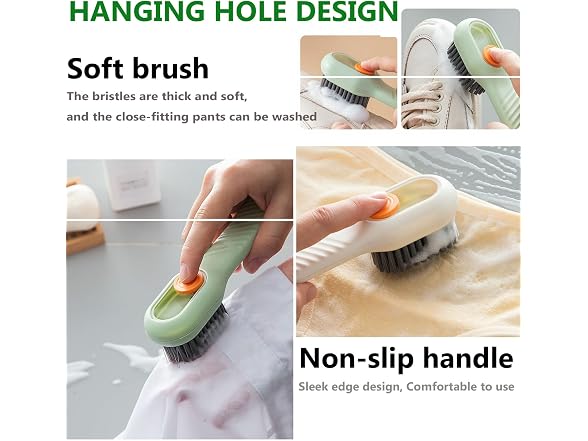 Lengenyen 2pcs Multifunctional Shoe Brush