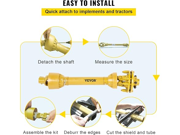 VEVOR 31.5"-41" Brush Hog PTO Shaft