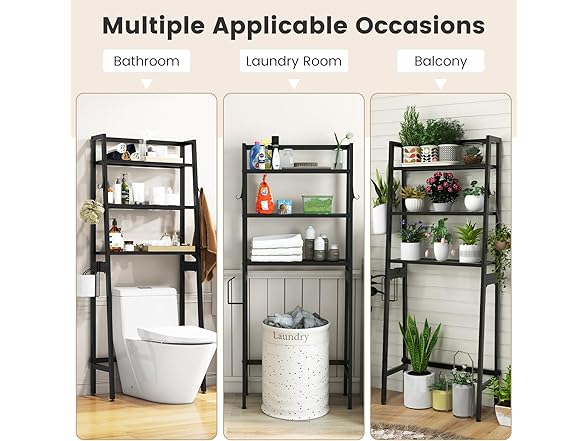 Nightcore Over-The-Toilet Storage, 3-Tier 