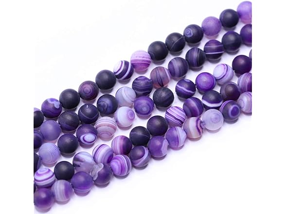 PLTbeads Gorgeous Purple Stripe Agate