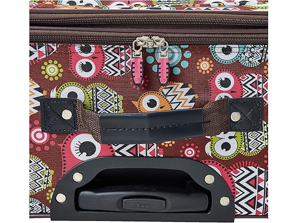 Rockland Vara Softside 3Pc Luggage Set, Owl