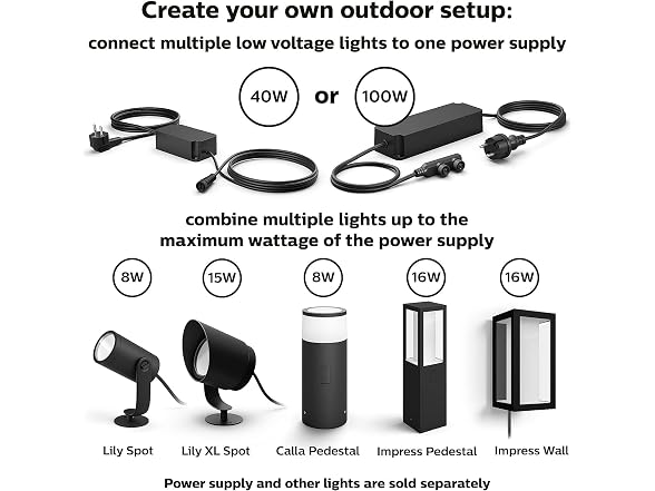 Philips Hue Outdoor 100W Power Supply Black