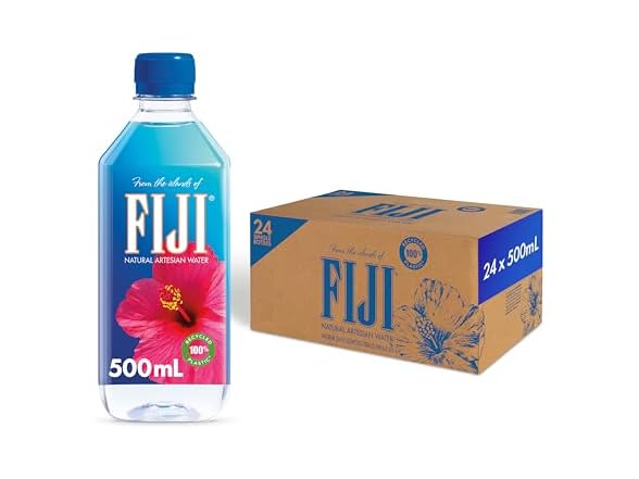 FIJI Artesian Bottled Water 16.9 oz Pack of 24