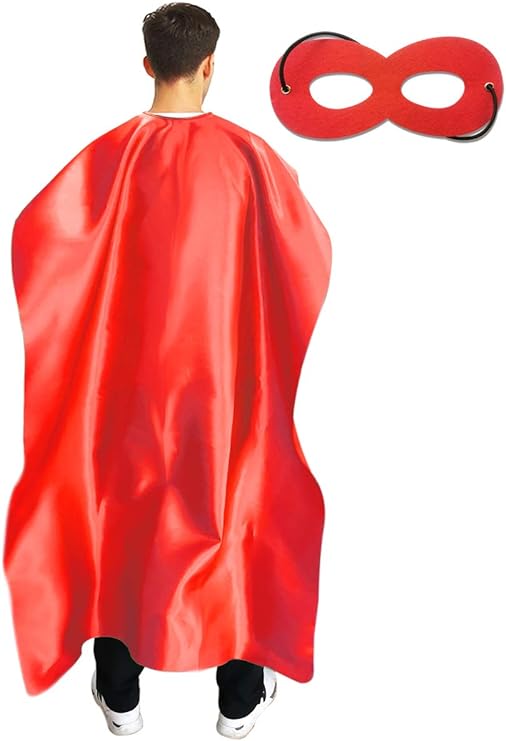 2 Pack Adult Superhero Cape and Mask - Gallery 2