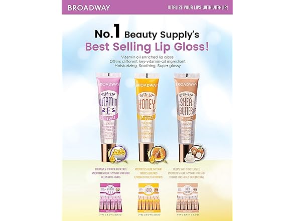 Ruby Kisses Broadway Vita-Lip Vitamin E Lip Gloss