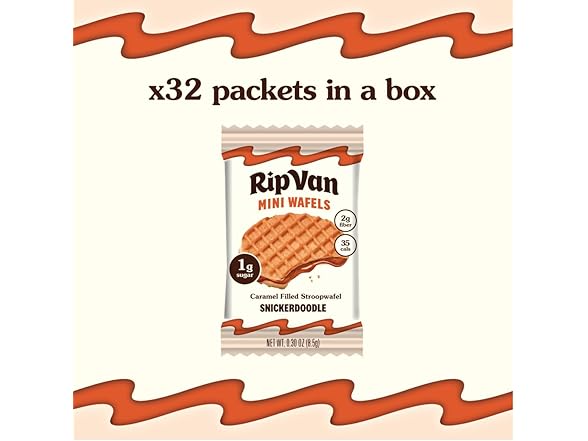 32pk Rip Van Wafels Snickerdoodle Mini Stroopwafels