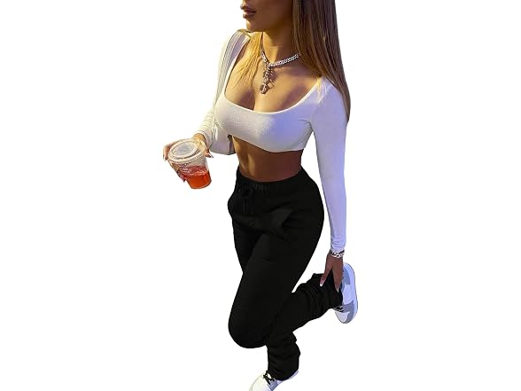 Shinfy Women (S) Stacked Fleece Sweatpants Joggers