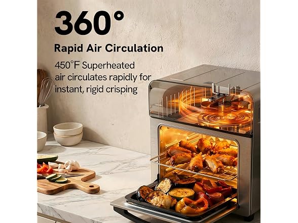 6-in-1 Air Fryer Toaster Oven Combo