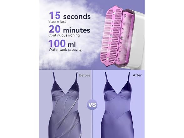 Steamer for Clothes Portable 2-in-1