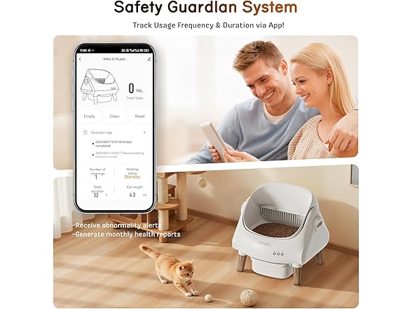 YIZFERN Self Cleaning Litter Box for Multiple Cats Automatic(Open Box)