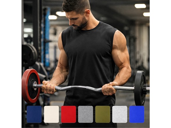 5Pk Mens 100% Cotton Muscle Tee