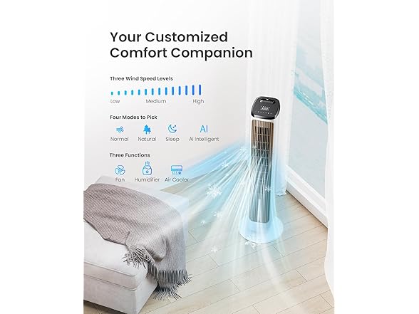 PNTCK Tower Fan 4 Modes