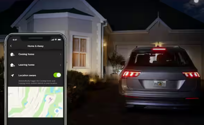 Philips Hue White Inara Black Outdoor LED Wall Lantern - Gallery 11