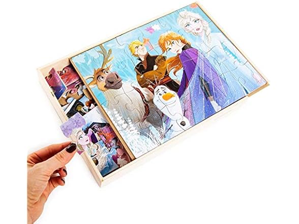 Disney Frozen 2 5 Wood Jigsaw Puzzles