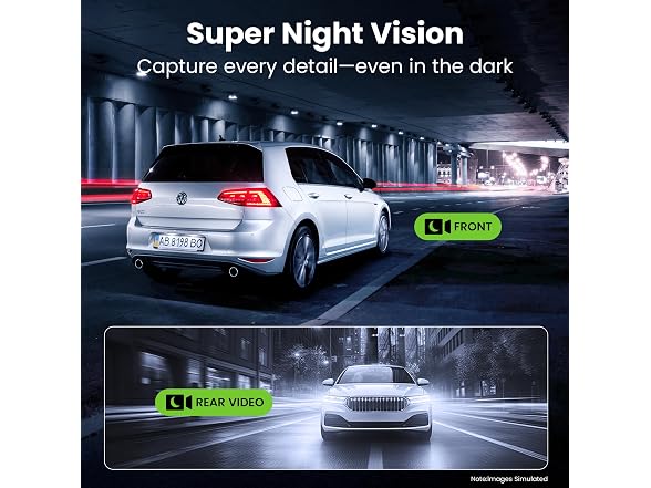 GEARit 4K Dash Cam Front and Rear