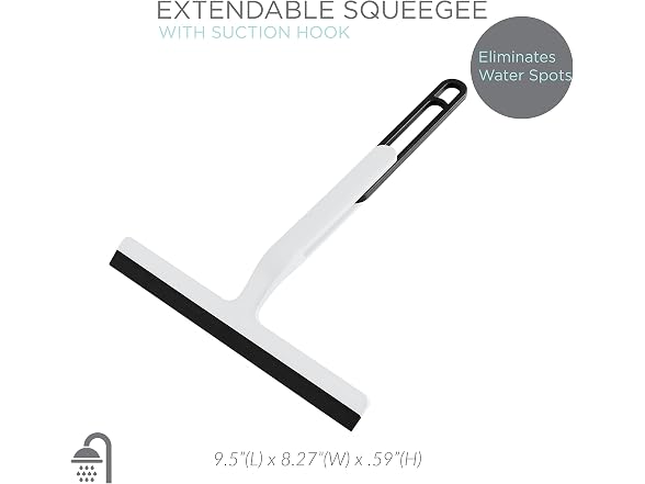 Bath Bliss Extendable Suction Hook Squeegee