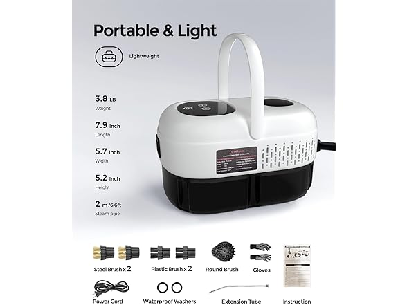 TwoOases Multipurpose Steam Cleaner