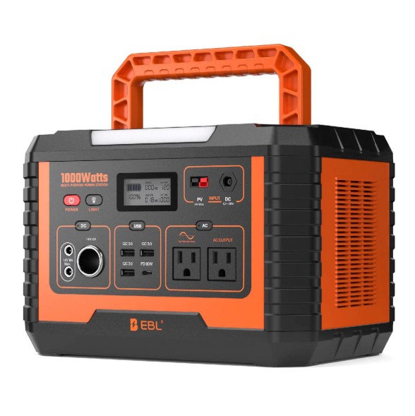 EBL MP1000 1000W Portable Power Station Orange - Gallery 7