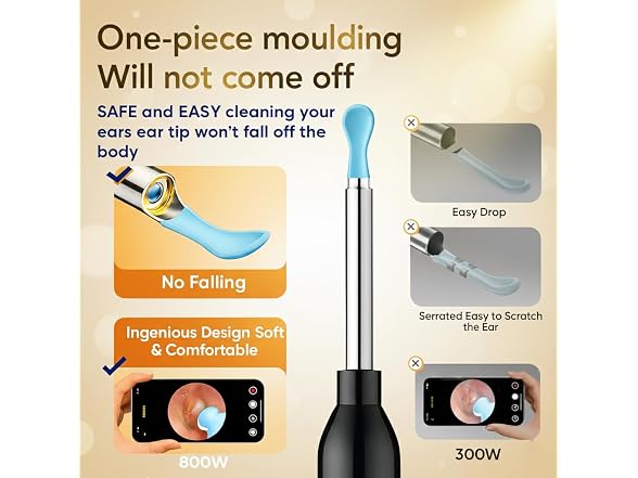 Bekhic Ear Wax Removal Tool Camera 1296P HD Ear