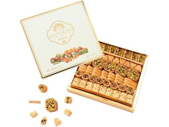 Zaitoune Cashew & Pistachio Baklava Selection Box - 1.1 lb