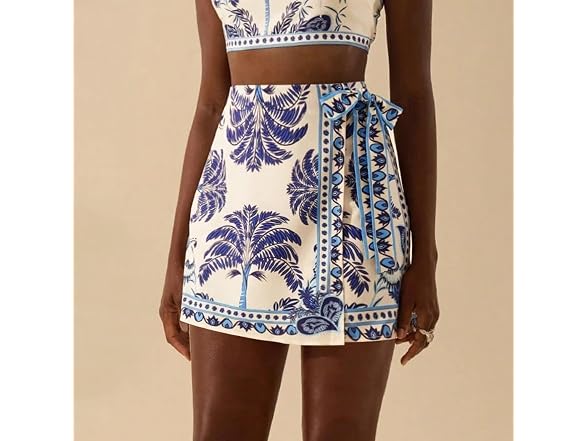 Talakeno Summer Floral Wrap Skirt