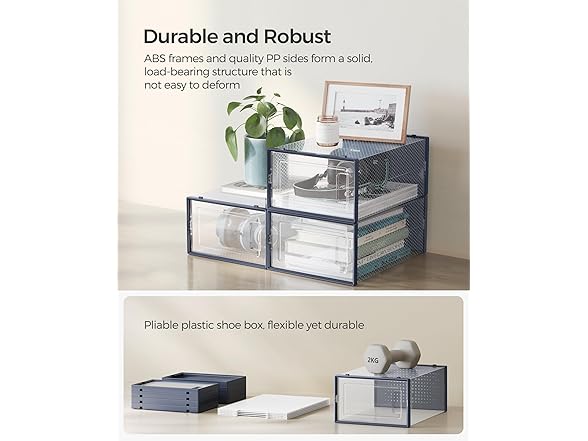 SONGMICS Pack of 12 Shoe Storage Organizers
