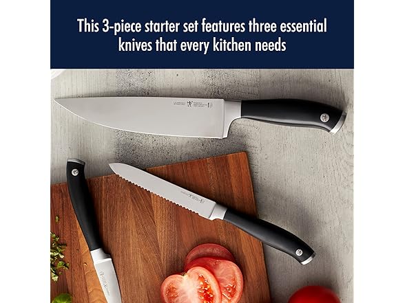 Henckels Forged Elite Razor-Sharp 3-Piece Kitchen Knife Set