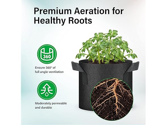 YSSOA YSSOA 10-Pack 3 Gallon Grow Bags, Tomoat