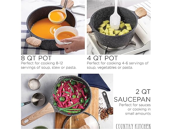 Country Kitchen YCASPF5 GRY Country Kitchen Nonstick I
