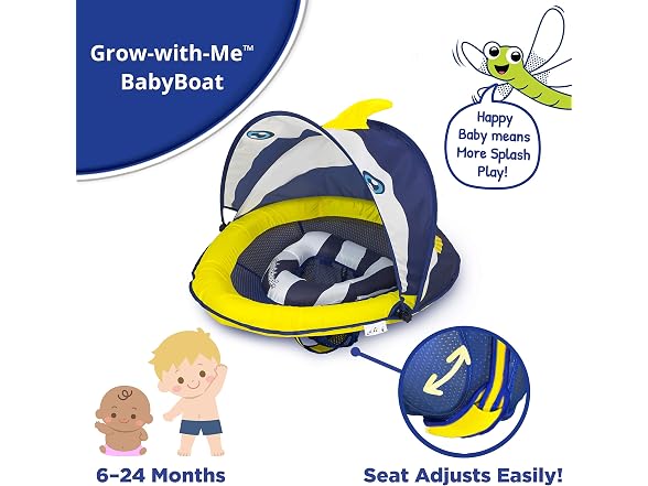 SwimSchool Deluxe Baby Float with Adj Canopy