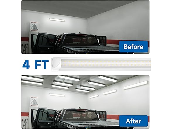 SHINESTAR BC707225070001 4FT LED Shop Lights 40W T8 Tub