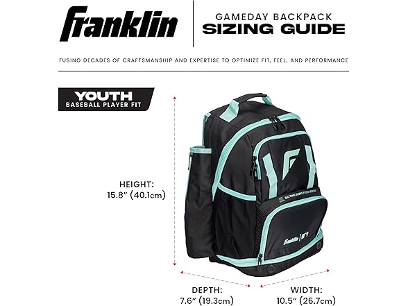 Franklin Sports MLB Gameday Kids Equipment Bat Bag - Gallery 6