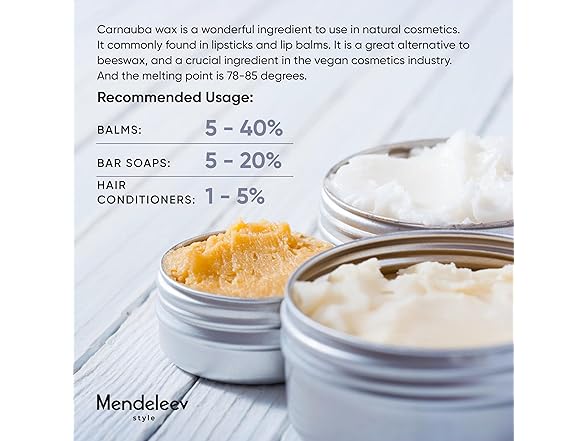 MENDELEEV STYLE 17 Oz Carnauba Wax Flakes