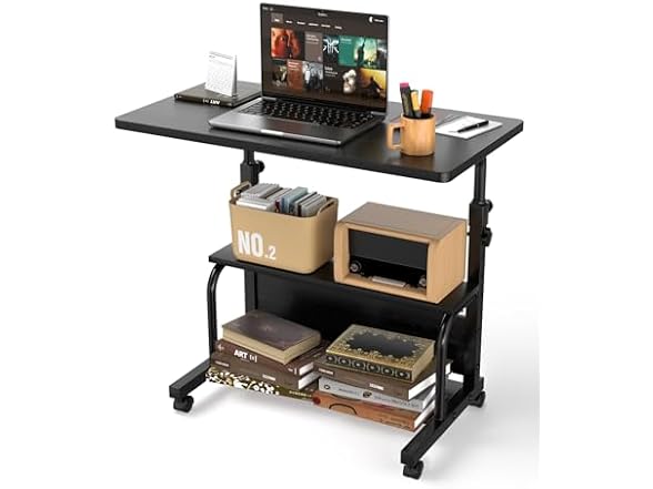 QZMDSM 32in Rolling Desk on Wheels