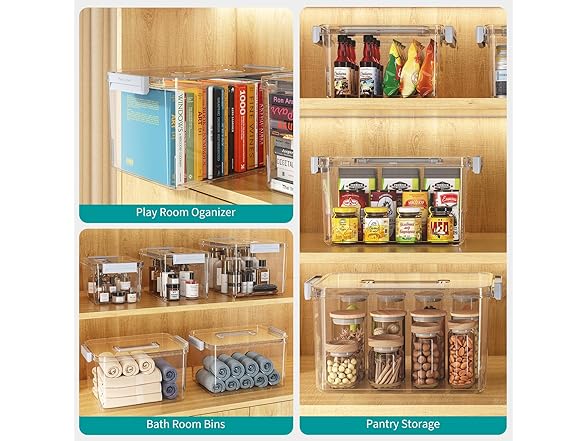 Plastic Storage Bins with Lids