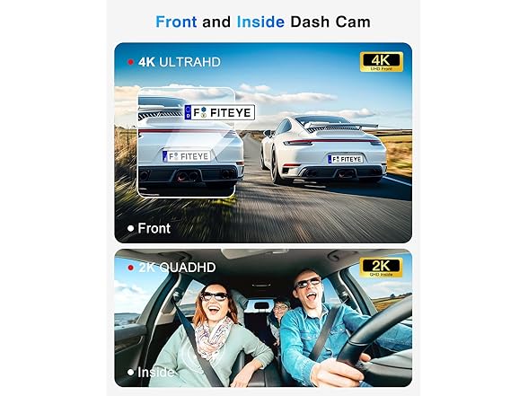 Fiteye 3-Channel 4K Dash Cam