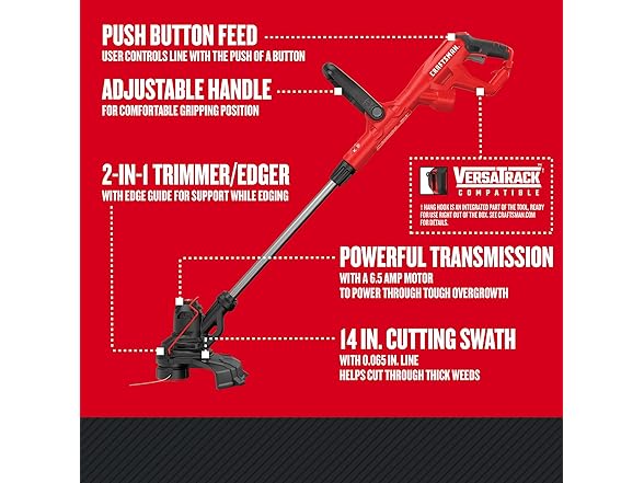 CRAFTSMAN CMEST913 WEEDWACKER® Trimmer 6.5A 14in
