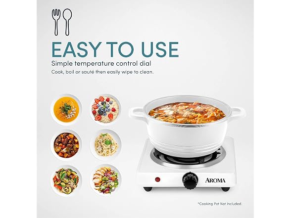 AROMA 6" Single Burner Hot Plate