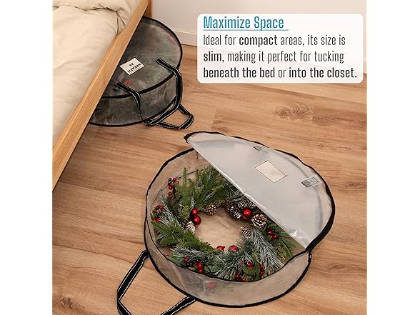 Veno 2 Pack Wreath Storage Bag - Choose Size