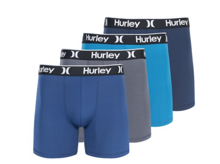 Hurley Men's 4-Pack Boxer Briefs - Gallery 5