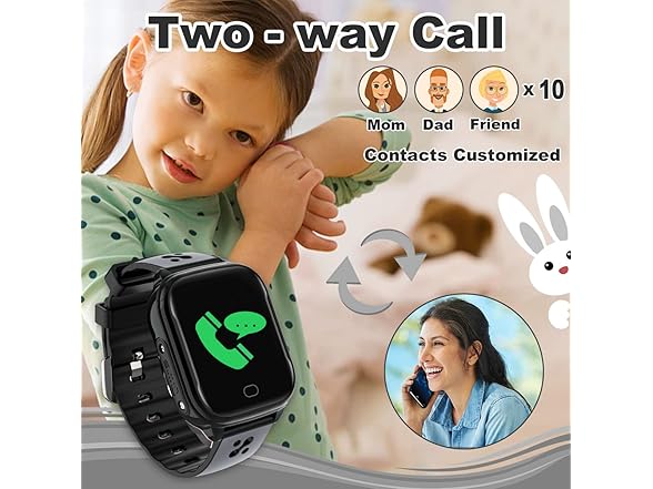 LULUDDM Kids Smart Watch Phone - IP67 W