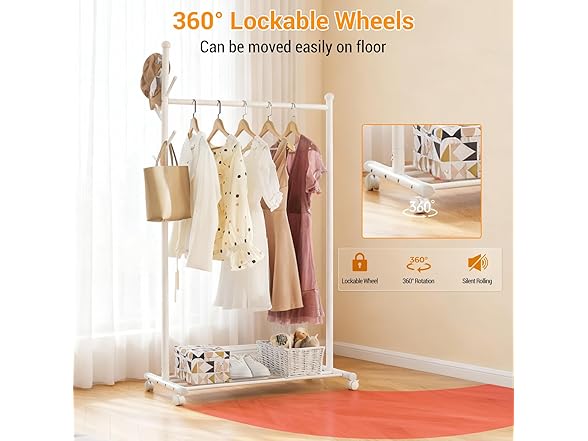 Small Clothes Racks for Hanging Clothes Black