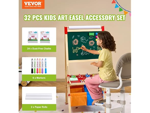 VEVOR Easel Accessory Set, 32 PCS Kid's