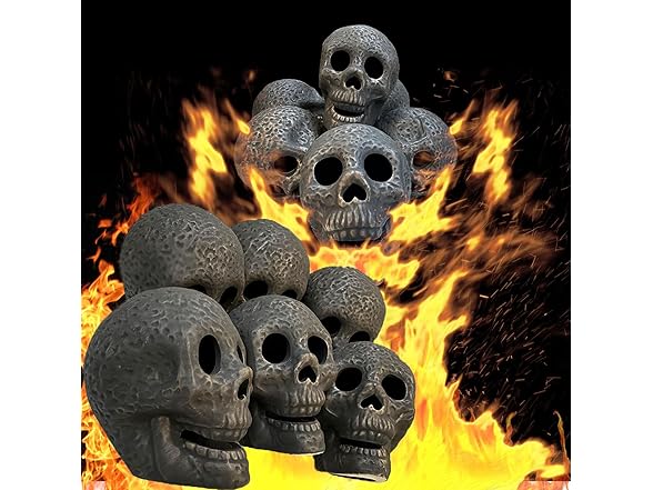 Halloween Fire Pit Skull Ceramic