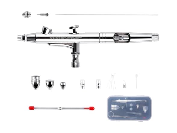 Airbrush Gun, Dual Action Gravity Feed with 0.3
