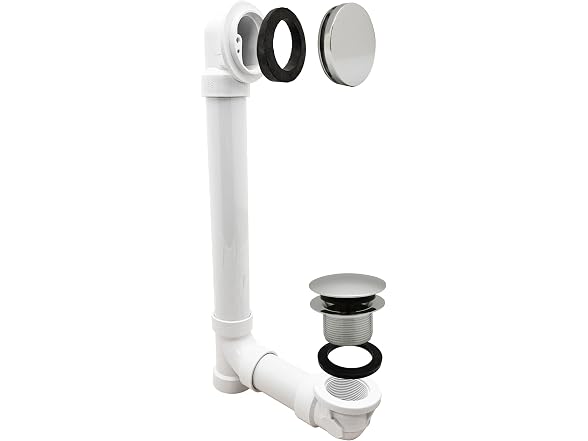 Westbrass 14in Waste Overflow Tip-Toe PN